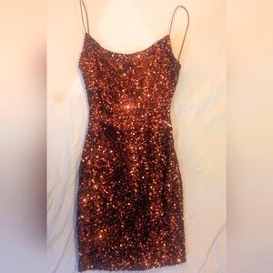 Sequin Maroon Dress